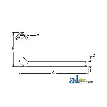 A & I Products Exhaust Pipe 32" x24" x3.5" A-507518M92